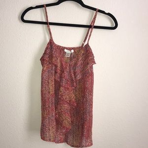 Ruffle spaghetti strap top